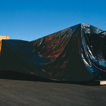 6 x 100' - 4 Mil Black Poly Sheeting/Central Folded