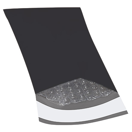 4 x 8" (100 Pack) Black Bubble Lined Poly Mailers