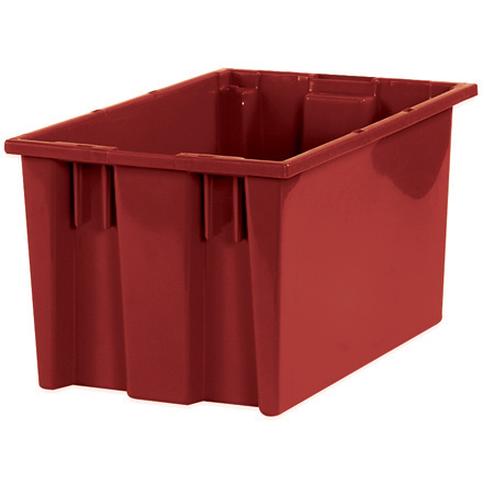16 x 10 x 8 <span class='fraction'>7/8</span>" Red Stack & Nest Containers