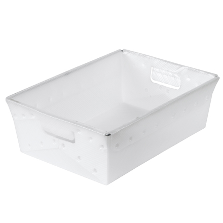 18 x 13 x 6" White Space Age Totes