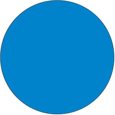 3/4" Circles - Blue Removable Labels