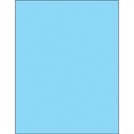 8 <span class='fraction'>1/2</span> x 11" Fluorescent Pastel Blue Removable Rectangle Laser Labels