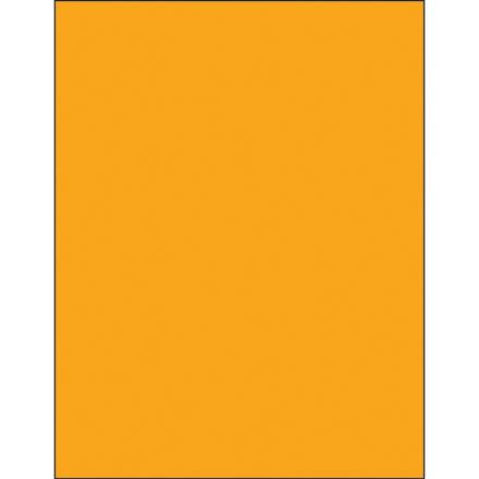 8 <span class='fraction'>1/2</span> x 11" Fluorescent Orange Removable Rectangle Laser Labels