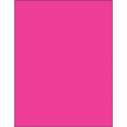 8 <span class='fraction'>1/2</span> x 11" Fluorescent Pink Removable Rectangle Laser Labels