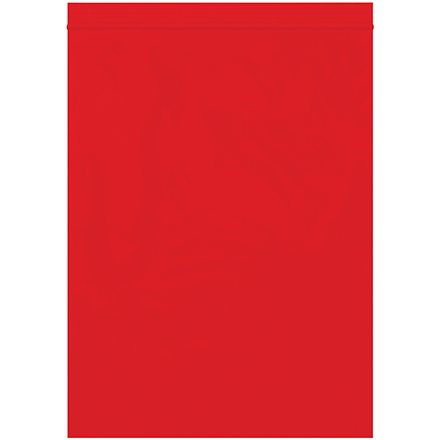 9 x 12" - 2 Mil Red Reclosable Poly Bags