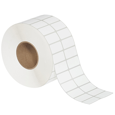 1 x 1/2" 2-Up  White Thermal Transfer Labels