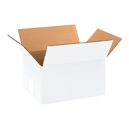 11 1/4 x 8 3/4 x 4" White Corrugated Boxes