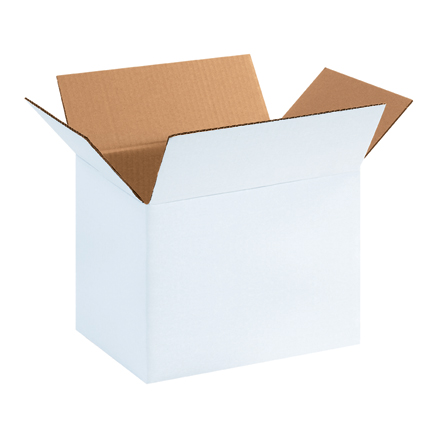 11 1/4 x 8 3/4 x 12" White Corrugated Boxes