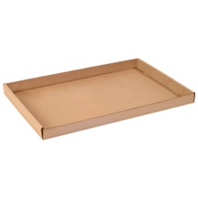 24 x 15 x 1 3/4" Kraft Corrugated Trays