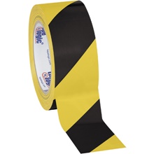 Black/Yellow Tape Logic® Striped Vinyl Safety Tape