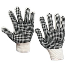 Black Dot Knit Gloves - Small