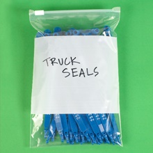 Slide-Seal White Block Poly Bags (100/Case)