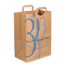 "Thank You" Flat Handle Grocery Bags