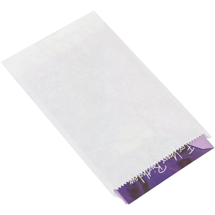 6 1/4 x 9 1/4" White Flat Merchandise Bags