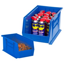 Blue Plastic Stack & Hang Bins
