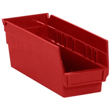 Red Plastic Shelf Bin Boxes
