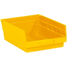 Yellow Plastic Shelf Bin Boxes