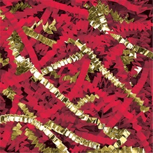 . Gold and Red Metallic Blend Crinkle Paper