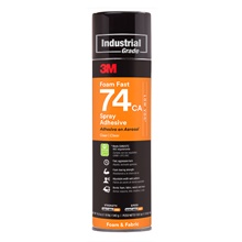 3M™ Foam Fast Spray Adhesive 74CA, Low VOC <25%, Clear, 24 fl oz (Net Wt 19 oz)