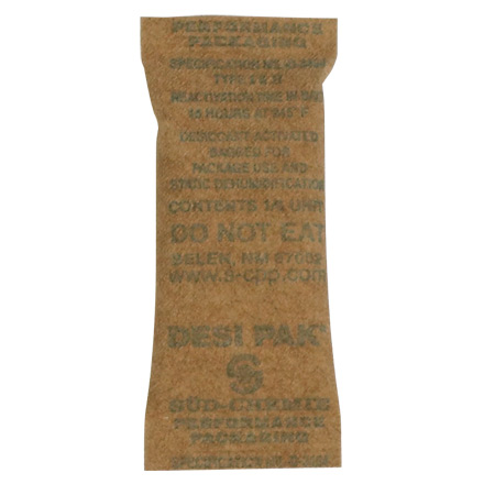 1 x 2 1/2 x 1/4" Kraft Clay Desiccants - 5 Gallon Pail