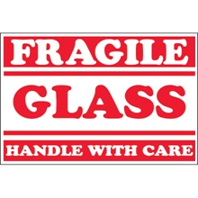 "Fragile - Glass - Handle With Care" Labels