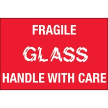 "Fragile - Glass - Handle With Care" Labels