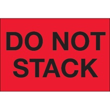 "Do Not Stack" (Fluorescent Red) Labels