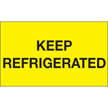 "Keep Refrigerated" (Fluorescent Yellow) Labels