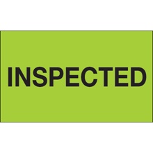 "Inspected" (Fluorescent Green) Labels