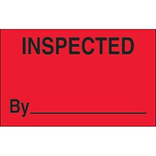 "Inspected" (Fluorescent Red) Labels