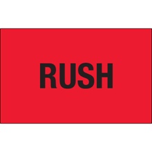 "Rush" (Fluorescent Red) Labels