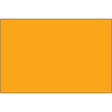 Fluorescent Orange Removable Rectangle Labels