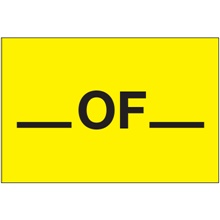 "___ of ___" (Fluorescent Yellow) Labels