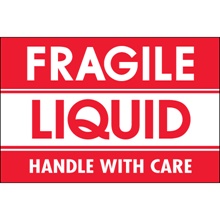 "Fragile - Liquid - Handle With Care" Labels