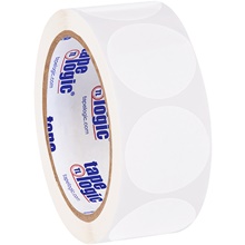 1 1/2" White Inventory Circle Labels