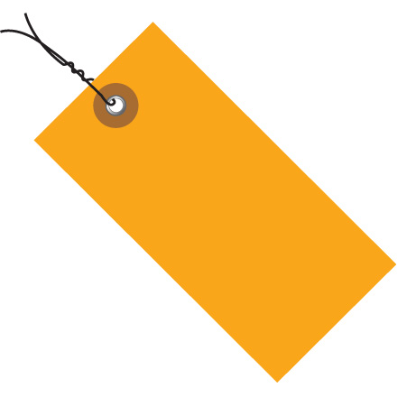 3 3/4" x 1 7/8" Orange Tyvek® PW Shipping Tag