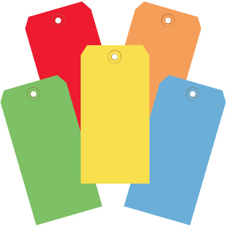 13 Pt. Shipping Tags - Assorted - Color Packs