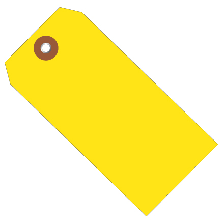 4 3/4 x 2 3/8" Yellow Plastic Shipping Tags