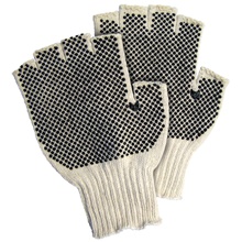 Fingerless Dot Knit Gloves - Large