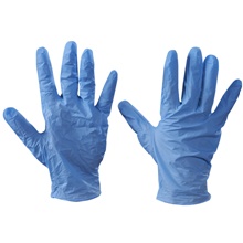Vinyl Gloves - Blue - - Powder Free - Medium