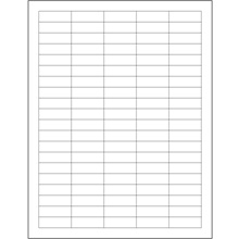 /2" White Rectangle Laser Labels