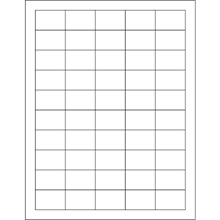 White Removable Rectangle Laser Labels