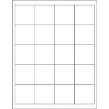 White Removable Rectangle Laser Labels
