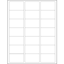 White Rectangle Laser Labels