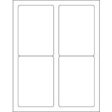 White Rectangle Laser Labels