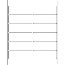 White Rectangle Laser Labels