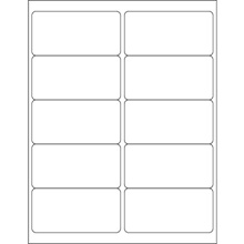 White Rectangle Laser Labels - 25 Sheet Pack