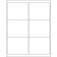 White Rectangle Laser Labels - 25 Sheet Pack