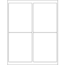 White Rectangle Laser Labels