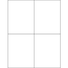 White Rectangle Laser Labels